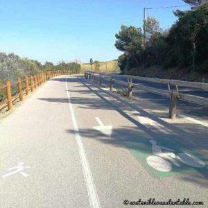 Carretera con Movilidad sostenible ecológica