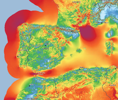 Mapa del Atlas eólico global